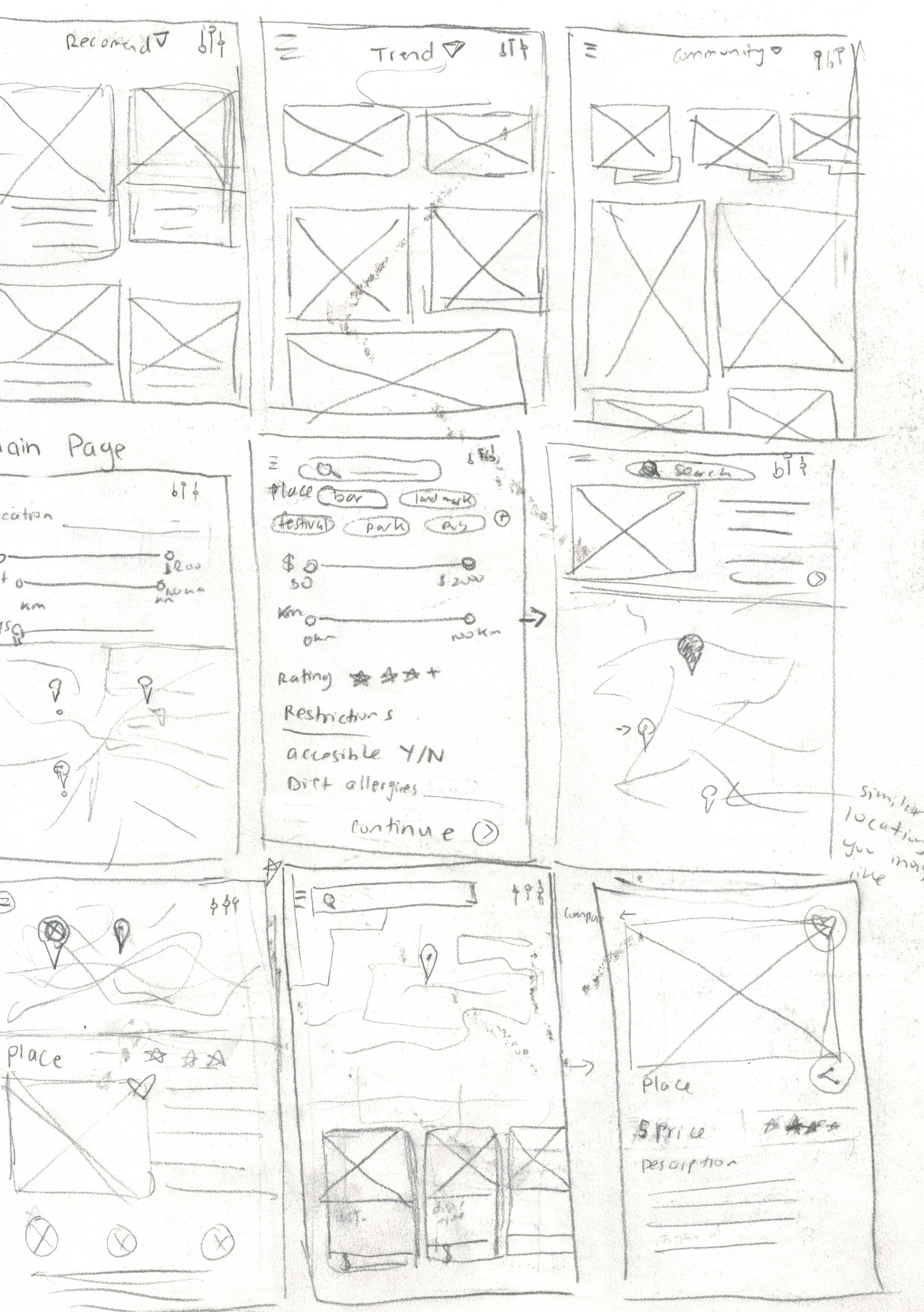 rough sketches